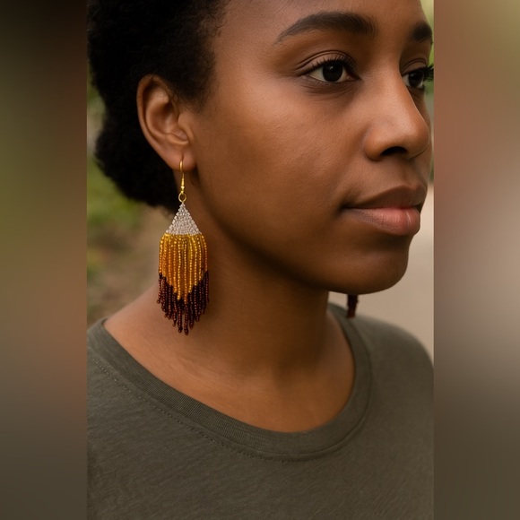 Chic Beaded Ombre Earrings - Picture 1 of 4